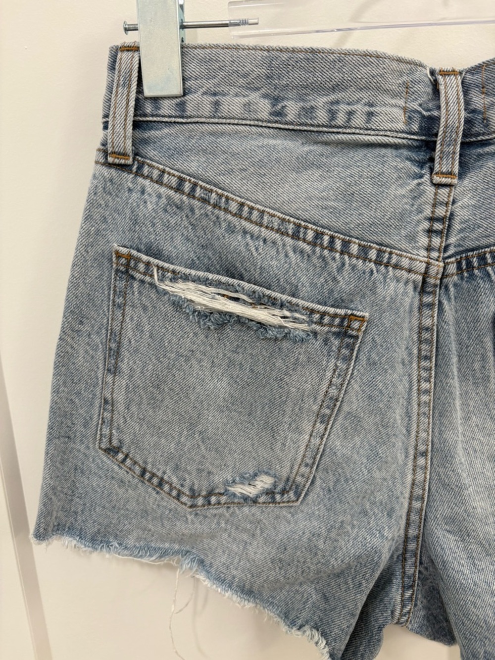 Pistola Distressed High Rise Denim Shorts Size 25 - Picture 6 of 9